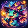 Colorful cartoon alien avatar with large eyes and playful expression.
